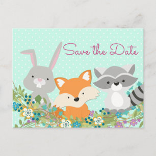Tarjeta postal de aviso de fecha para baby shower