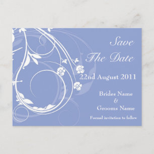 Tarjeta postal de aviso de Floral Save the Date