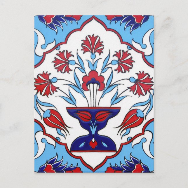 Tarjeta postal de azulejos turcos (Anverso)