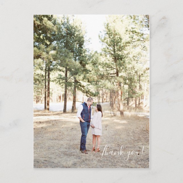 Tarjeta postal de Baby Shower Gracias (Anverso)