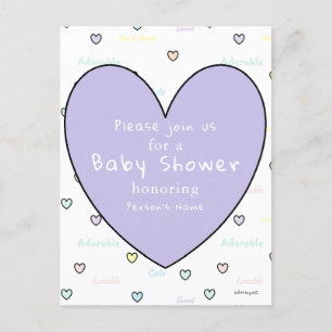 Tarjeta postal de Baby Shower HAMbyWG