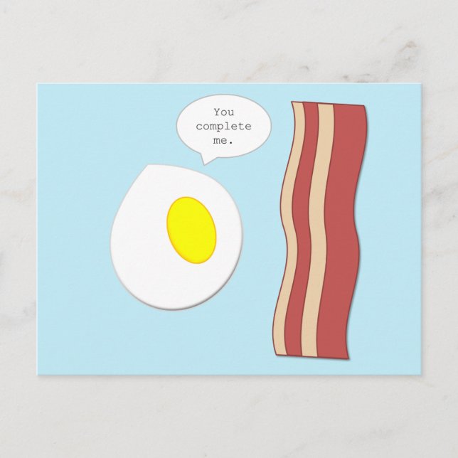 Tarjeta postal de Bacon y Egg (Anverso)