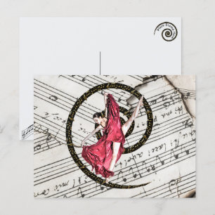 Tarjeta postal de bailarín musical