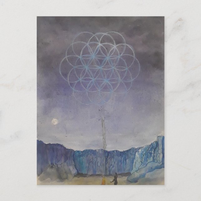 Tarjeta postal de baile sagrada (Anverso)