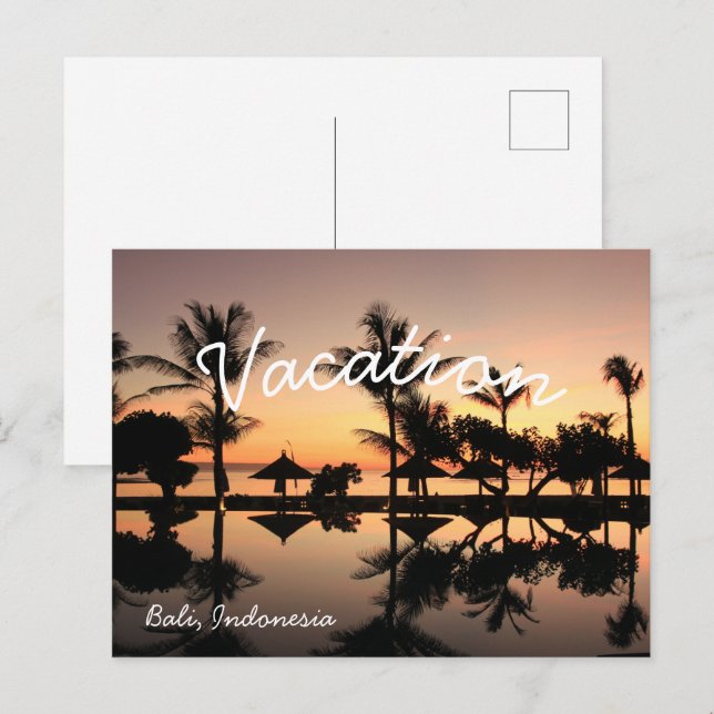 Tarjeta postal de Bali, Indonesia (Anverso / Reverso)