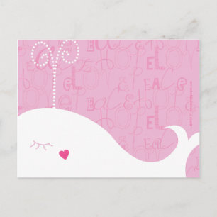 Tarjeta postal de ballena de Love Peace Hope