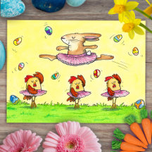Tarjeta postal de Ballet de Pascua por Nicole Jane