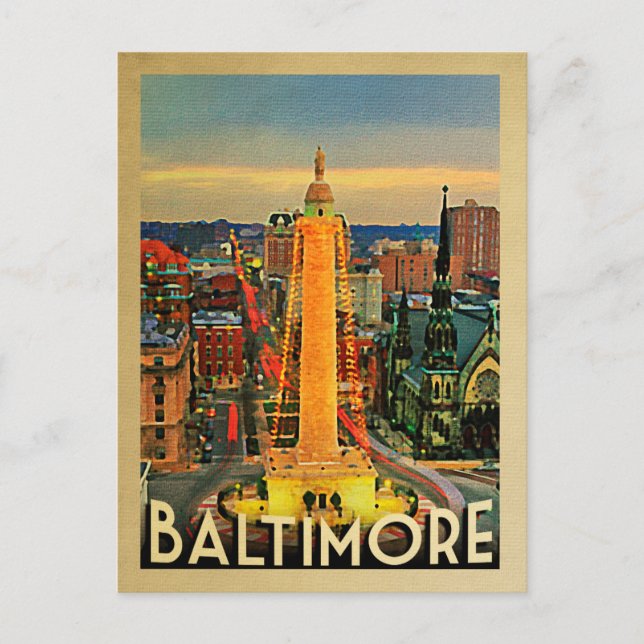 Tarjeta Postal de Baltimore (Anverso)