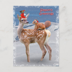 Tarjeta postal de Bambi y Amigos