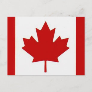 Tarjeta postal de bandera canadiense