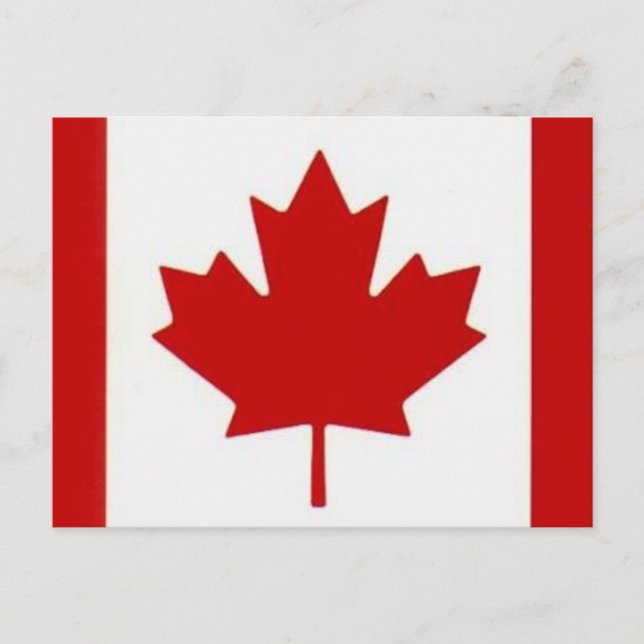 Tarjeta postal de bandera canadiense (Anverso)