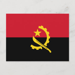 Tarjeta postal de bandera de Angola