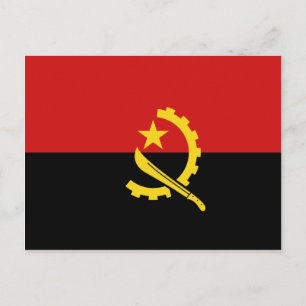 Tarjeta postal de bandera de Angola