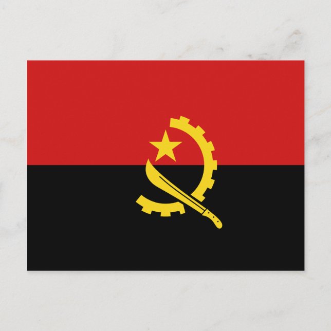 Tarjeta postal de bandera de Angola (Anverso)