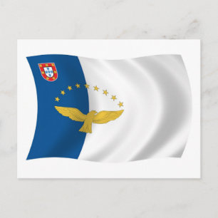 Tarjeta postal de bandera de Azores