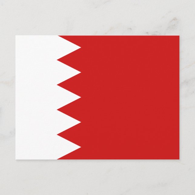 Tarjeta postal de bandera de Bahréin (Anverso)