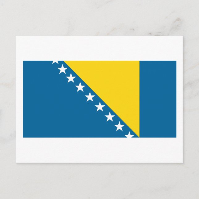 Tarjeta postal de bandera de Bosnia (Anverso)