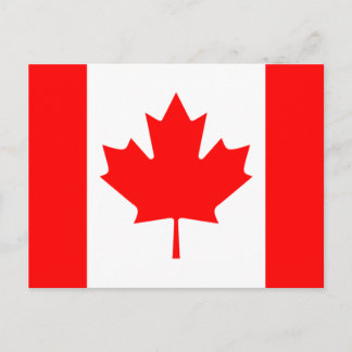 Tarjeta postal de bandera de Canadá