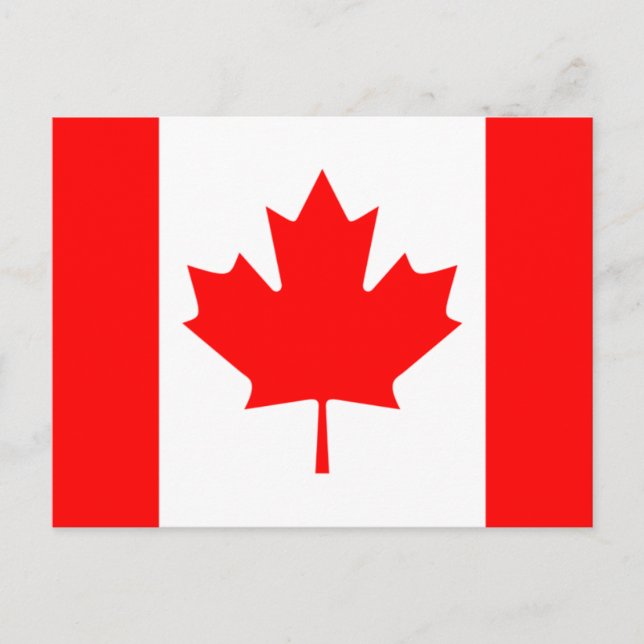 Tarjeta postal de bandera de Canadá (Anverso)