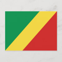 Tarjeta postal de bandera de Congo-Brazzaville