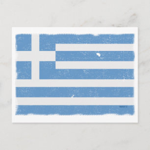 Tarjeta postal de bandera de Grecia antigua