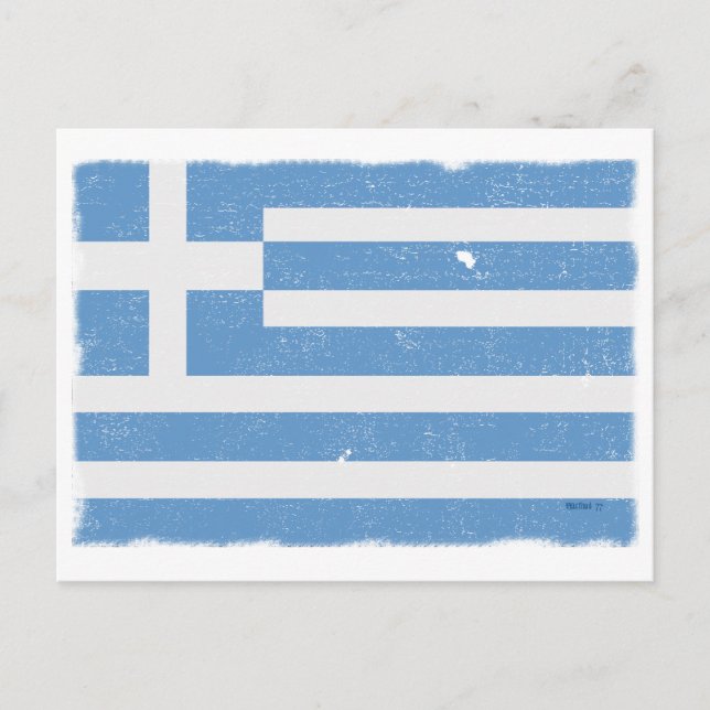 Tarjeta postal de bandera de Grecia antigua (Anverso)