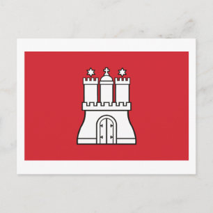 Tarjeta postal de bandera de Hamburgo