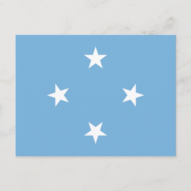 Tarjeta postal de bandera de Micronesia (Anverso)