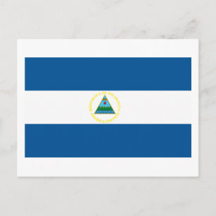 Tarjeta postal de bandera de Nicaragua