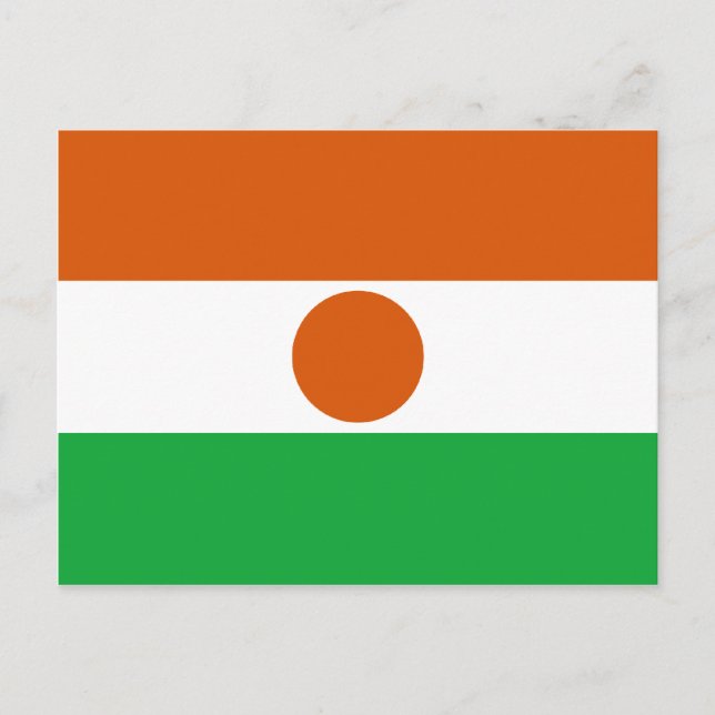 Tarjeta postal de bandera de Níger (Anverso)