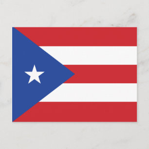 Tarjeta postal de bandera de Puerto Rico