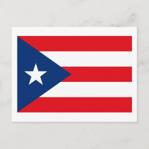 Tarjeta postal de bandera de Puerto Rico