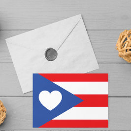 Tarjeta postal de bandera de Puerto Rico