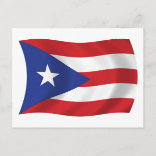 Tarjeta postal de bandera de Puerto Rico
