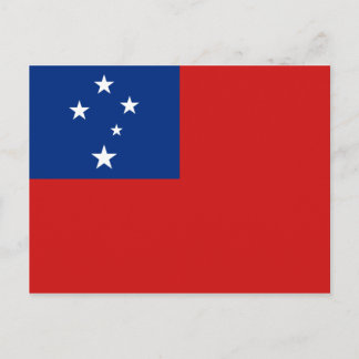 Tarjeta postal de bandera de Samoa