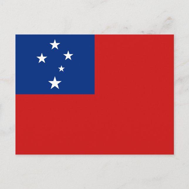 Tarjeta postal de bandera de Samoa (Anverso)
