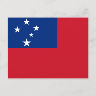Tarjeta postal de bandera de Samoa