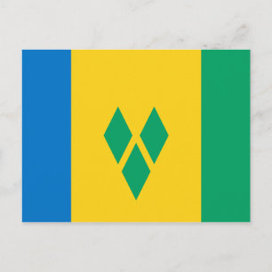 Tarjeta postal de bandera de San Vicente y las Gra