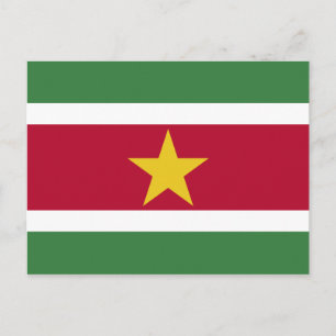 Tarjeta postal de bandera de Surinam