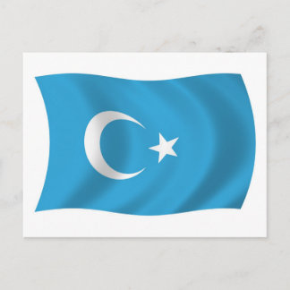 Tarjeta postal de bandera uigur de Xinjianj