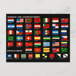 Tarjeta postal de banderas antiguas del mundo