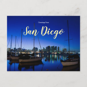 Tarjeta postal de Bay California Saludos desde San