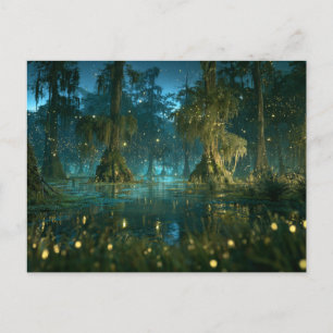 Tarjeta Postal de Bayou de Luciérnaga de Louisiana