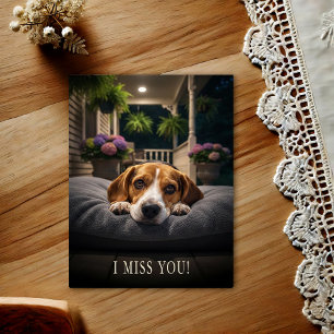 Tarjeta postal de Beagle lindo Te extraño