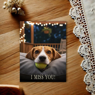 Tarjeta postal de Beagle lindo Te extraño