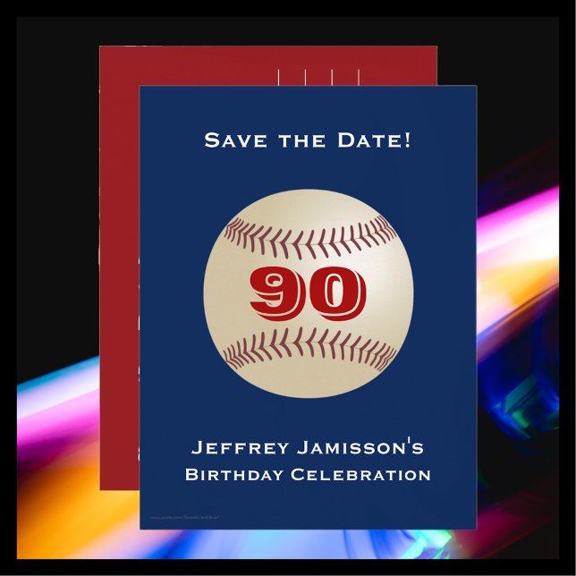 Tarjeta Postal de béisbol para cumpleaños 90 Guard (Subido por el creador)