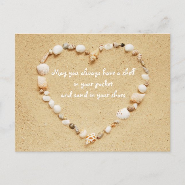 Tarjeta postal de beneficencia de conchas marinas (Anverso)