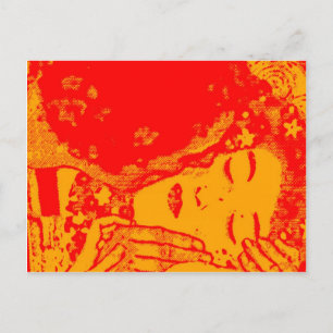 Tarjeta postal de beso caliente