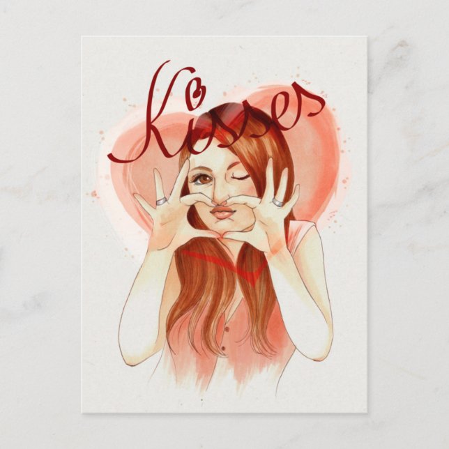 Tarjeta postal de besos (Anverso)