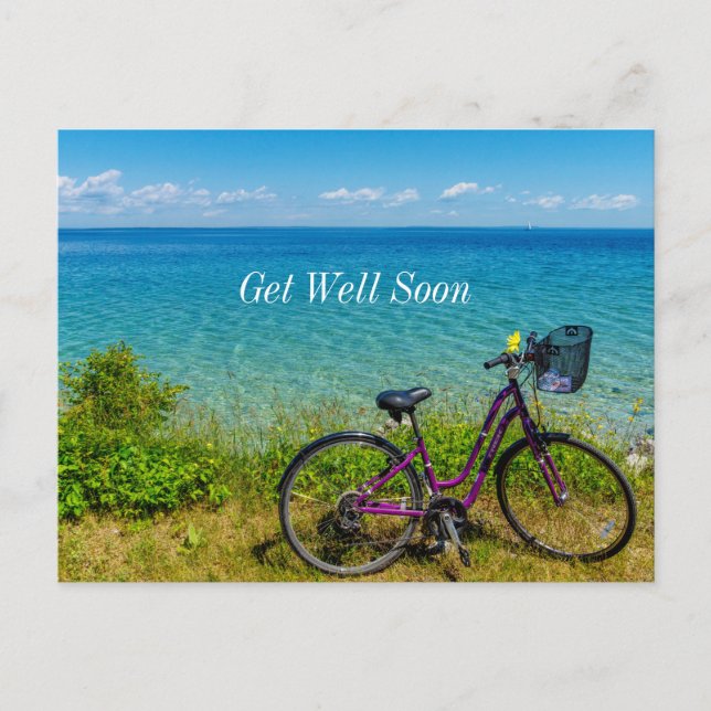 Tarjeta postal de bicicleta de la Isla Mackinac pa (Anverso)